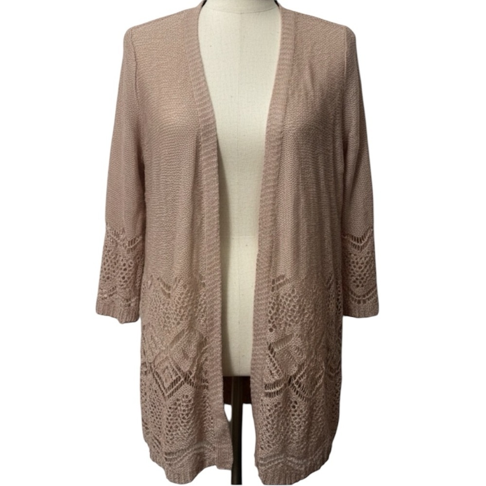 United‎ States Sweaters Lace Detail Cardigan - Tan